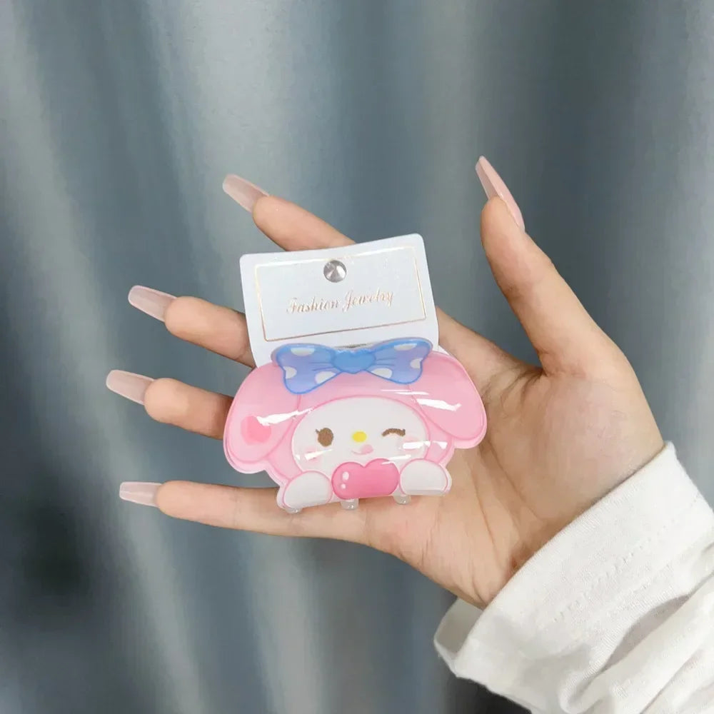 Small Animal Grip Clip: Cute Hello Kitty & Kuromi Cartoon Hairpin Set for Girls - F2 - All Products - Hair Pins - 37