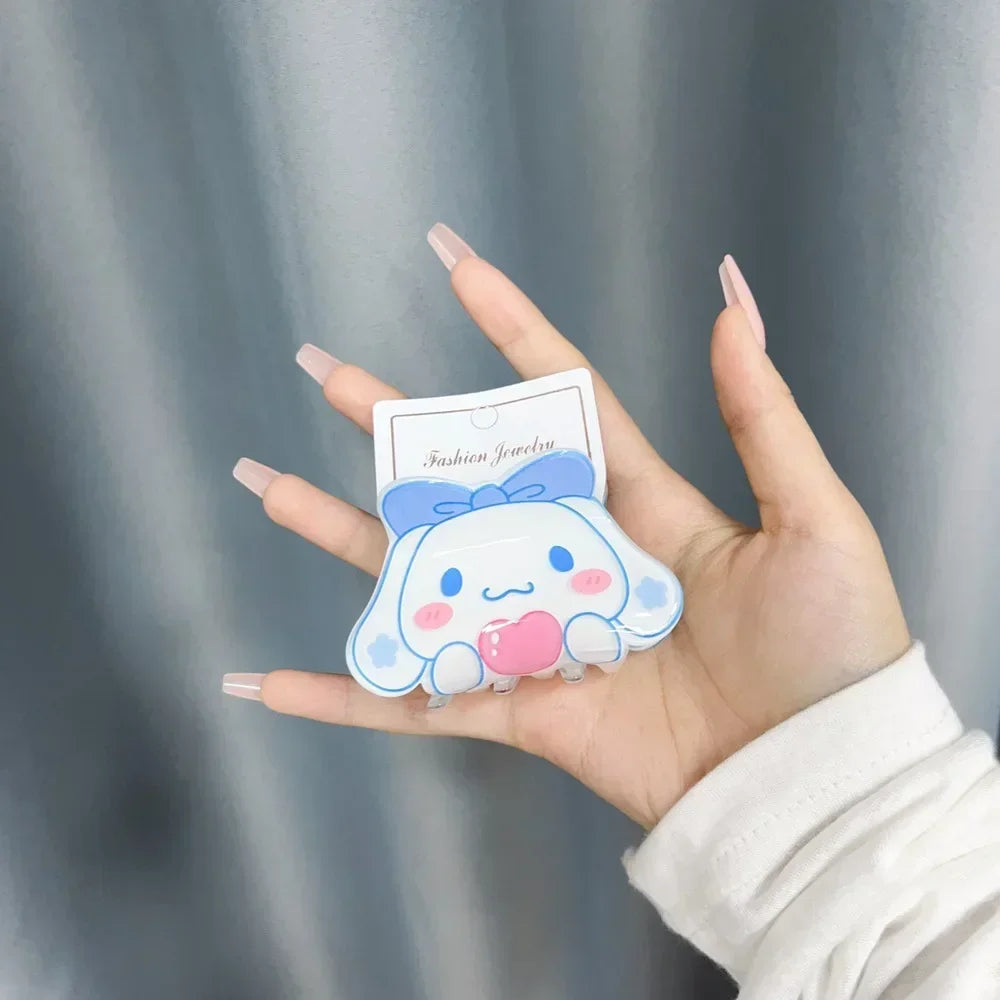 Small Animal Grip Clip: Cute Hello Kitty & Kuromi Cartoon Hairpin Set for Girls - F4 - All Products - Hair Pins - 39
