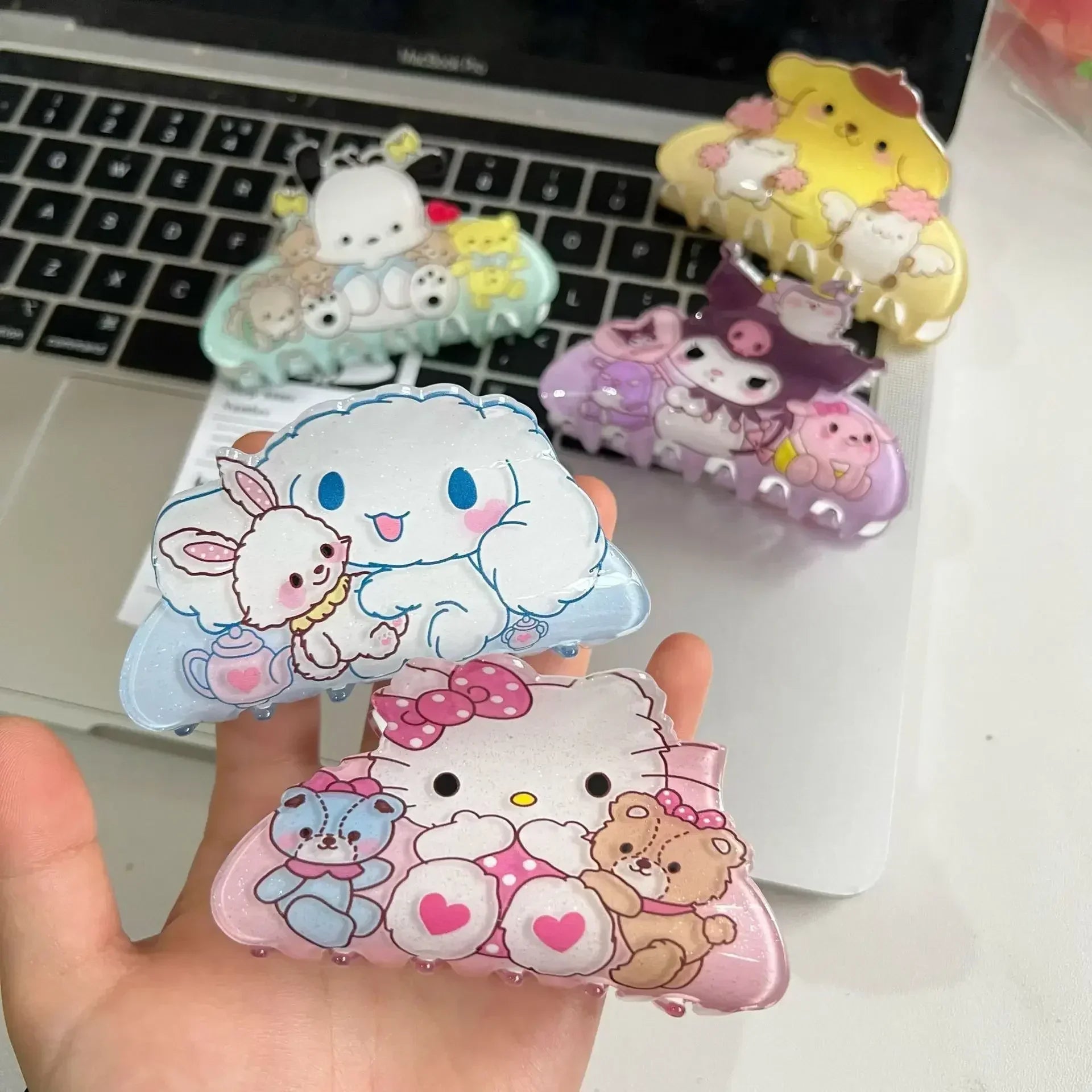 Small Animal Grip Clip: Cute Hello Kitty & Kuromi Cartoon Hairpin Set for Girls - All Products - Hair Pins - 5 - 2024