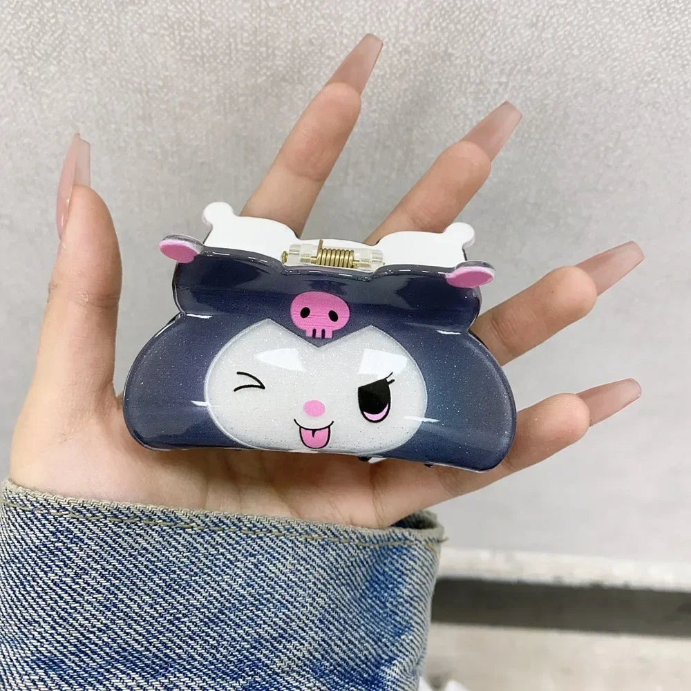 Small Animal Grip Clip: Cute Hello Kitty & Kuromi Cartoon Hairpin Set for Girls - B3 - All Products - Hair Pins - 18