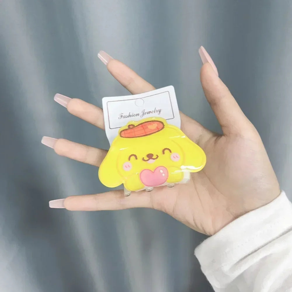 Small Animal Grip Clip: Cute Hello Kitty & Kuromi Cartoon Hairpin Set for Girls - F5 - All Products - Hair Pins - 40
