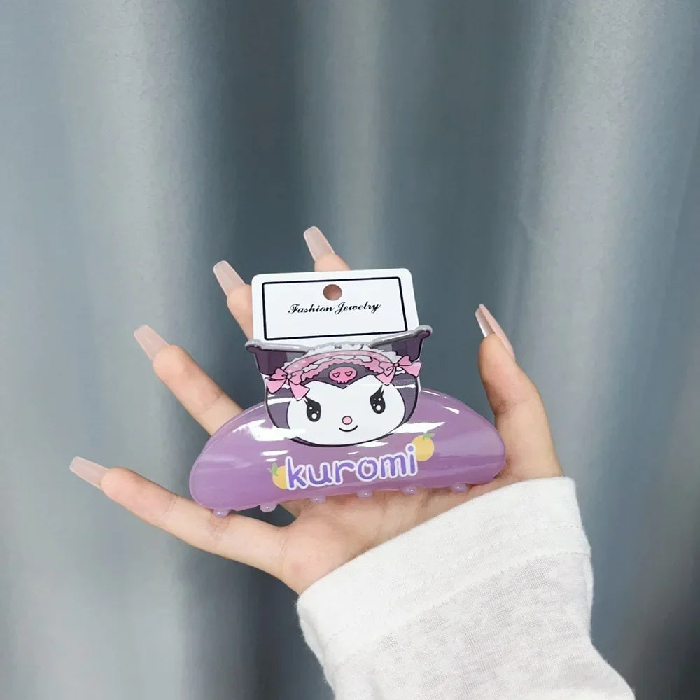 Small Animal Grip Clip: Cute Hello Kitty & Kuromi Cartoon Hairpin Set for Girls - C3 - All Products - Hair Pins - 23