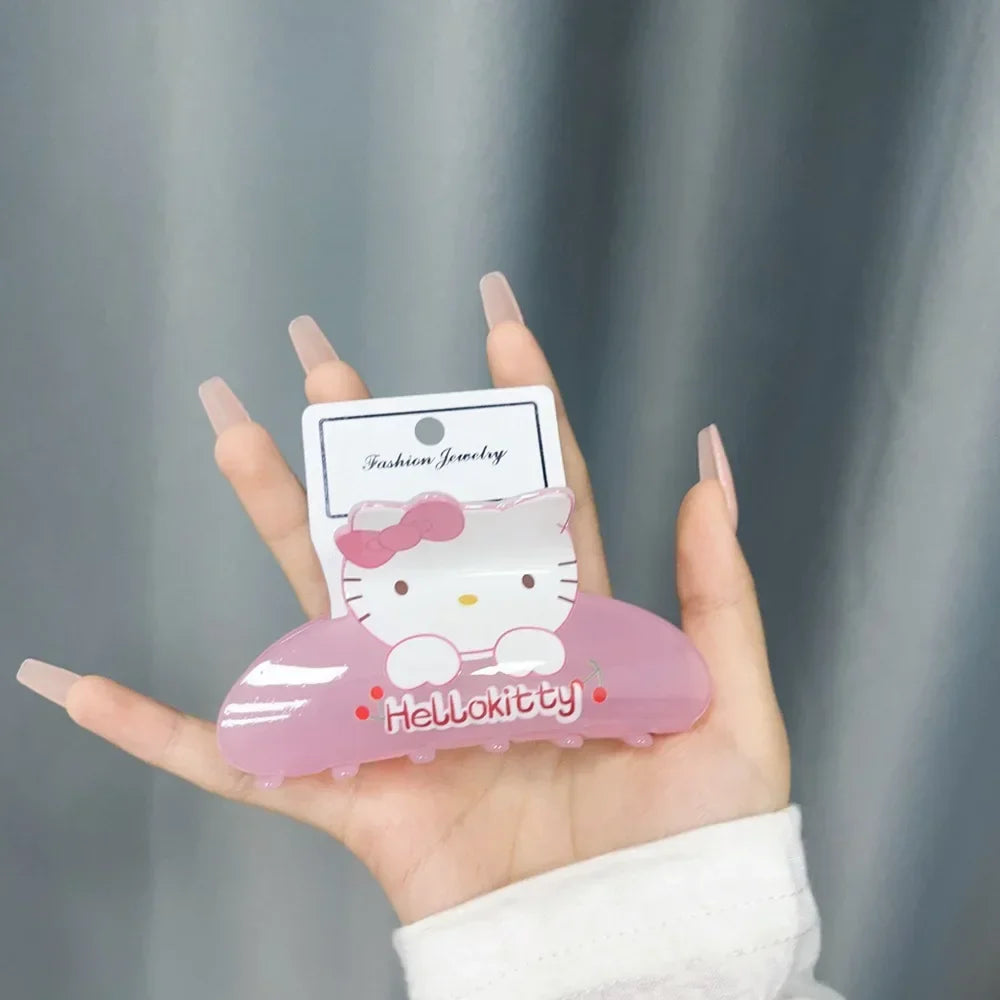 Small Animal Grip Clip: Cute Hello Kitty & Kuromi Cartoon Hairpin Set for Girls - C1 - All Products - Hair Pins - 21
