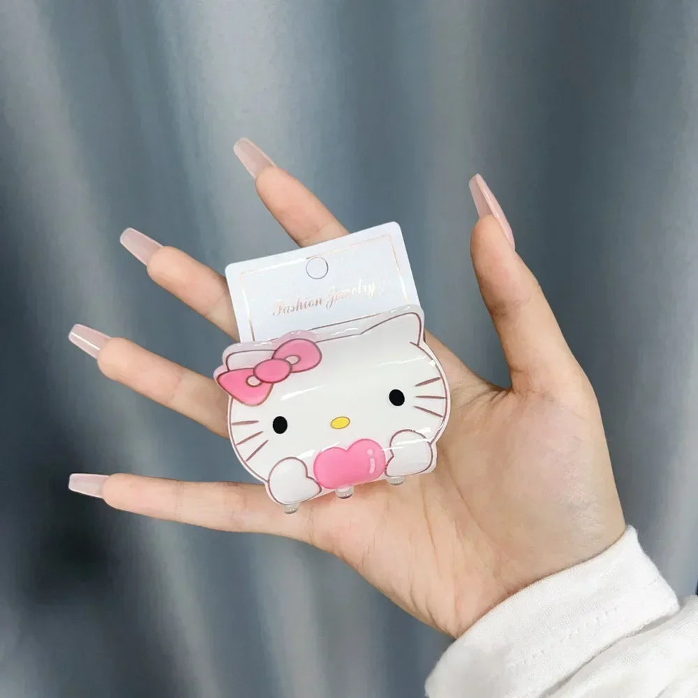 Small Animal Grip Clip: Cute Hello Kitty & Kuromi Cartoon Hairpin Set for Girls - F1 - All Products - Hair Pins - 36