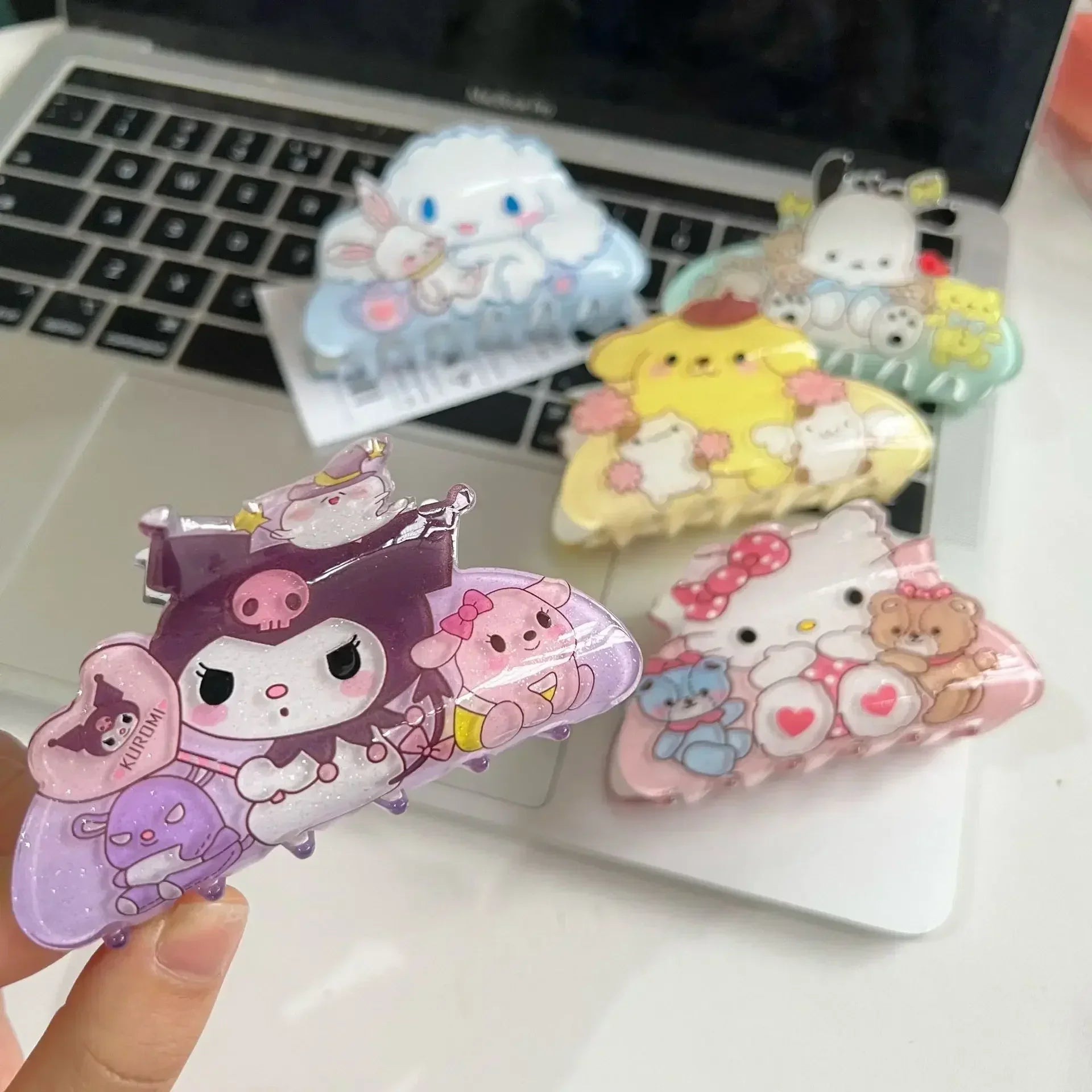 Small Animal Grip Clip: Cute Hello Kitty & Kuromi Cartoon Hairpin Set for Girls - All Products - Hair Pins - 2 - 2024