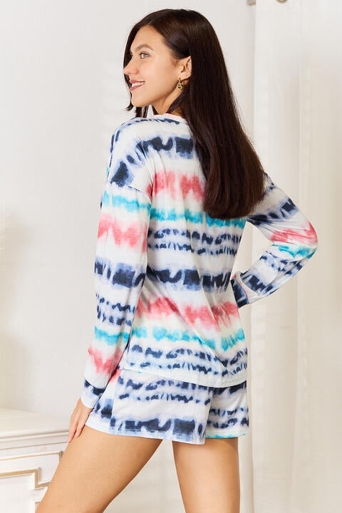 Tie-Dye Dropped Shoulder Lounge Set - All Products - Loungewear - 7 - 2024