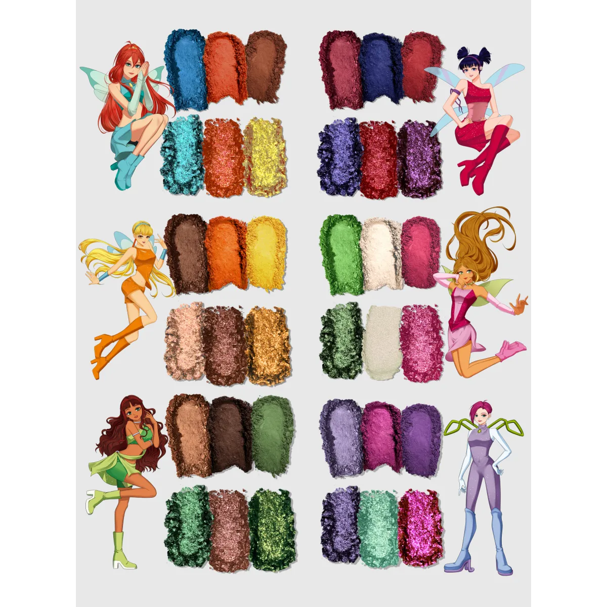 Nekoyanin x Winx Club Butterfly Makeup Palette - Harajuku Style - Cosmetics - 3