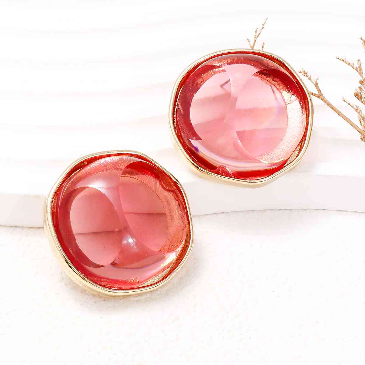 Alloy Geometric Earrings - Red / One Size - Women’s Jewelry - Earrings - 4 - 2024