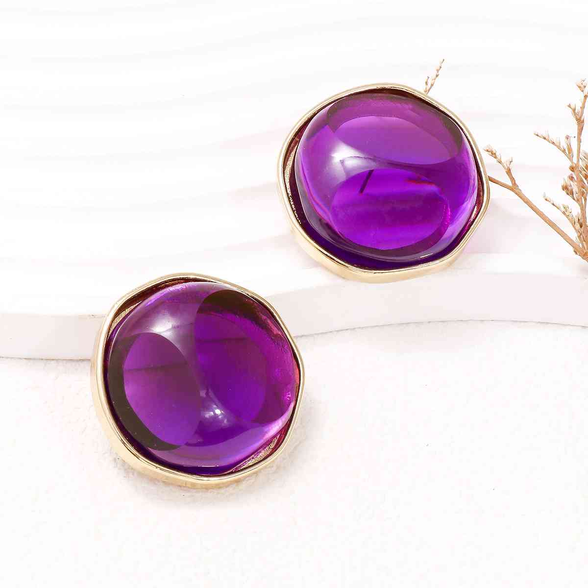 Alloy Geometric Earrings - Purple / One Size - Women’s Jewelry - Earrings - 5 - 2024