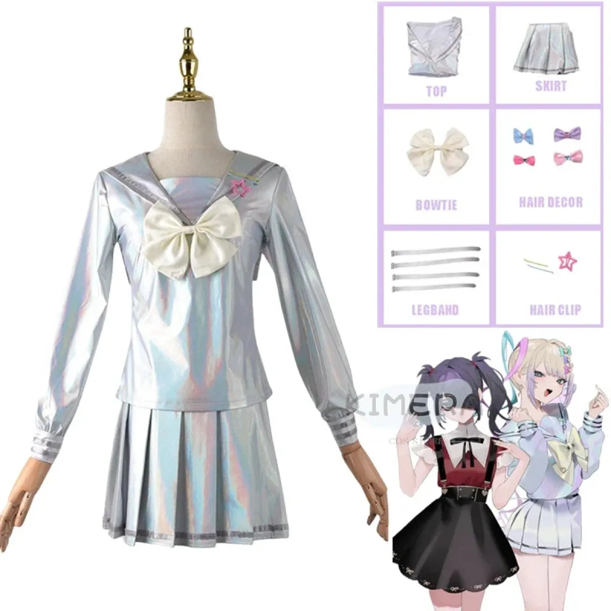 Needy Girl Overdose/Angel Carnival Party Costume - Laser JK Sailor Suit Halloween Cosplay - Best Sellers - 10