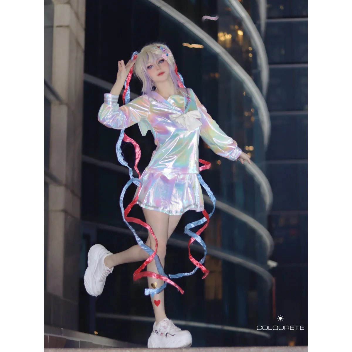Needy Girl Overdose/Angel Carnival Party Costume - Laser JK Sailor Suit Halloween Cosplay - Cosplay - 3