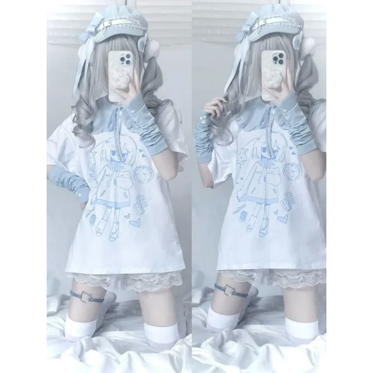 Harajuku Angel Print Oversized T-Shirt - T-Shirts - T-Shirt - 2