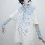 Harajuku Angel Print Oversized T-Shirt - T-Shirts - T-Shirt - 1