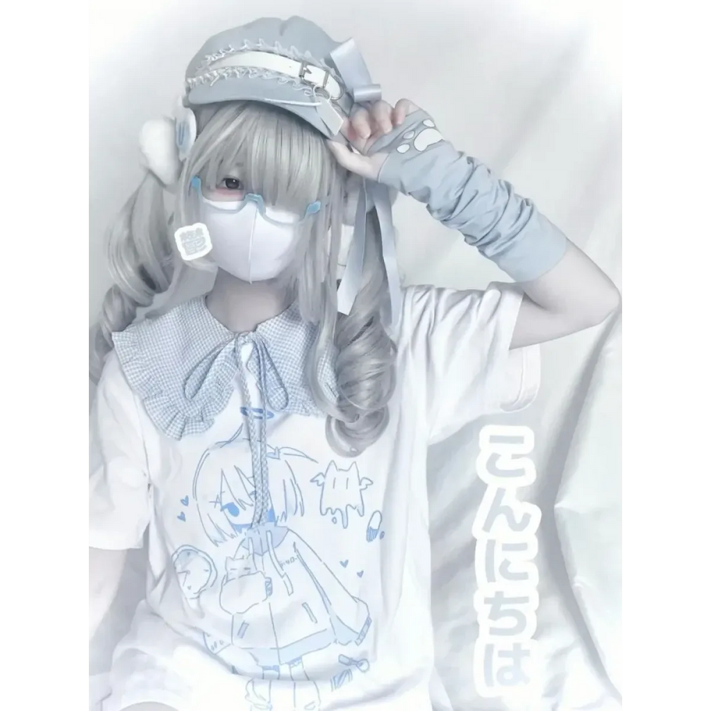 Harajuku Angel Print Oversized T-Shirt - T-Shirts - T-Shirt - 4