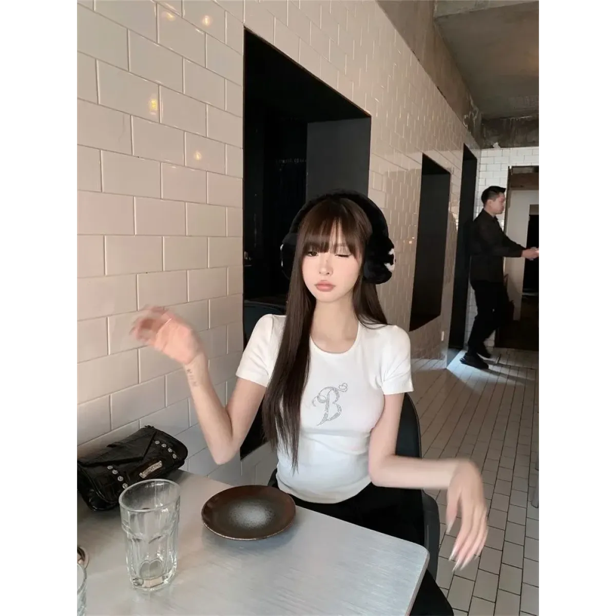 Angel Wings Rhinestone Slim Fit Tee - T-Shirts - T-Shirt - 6