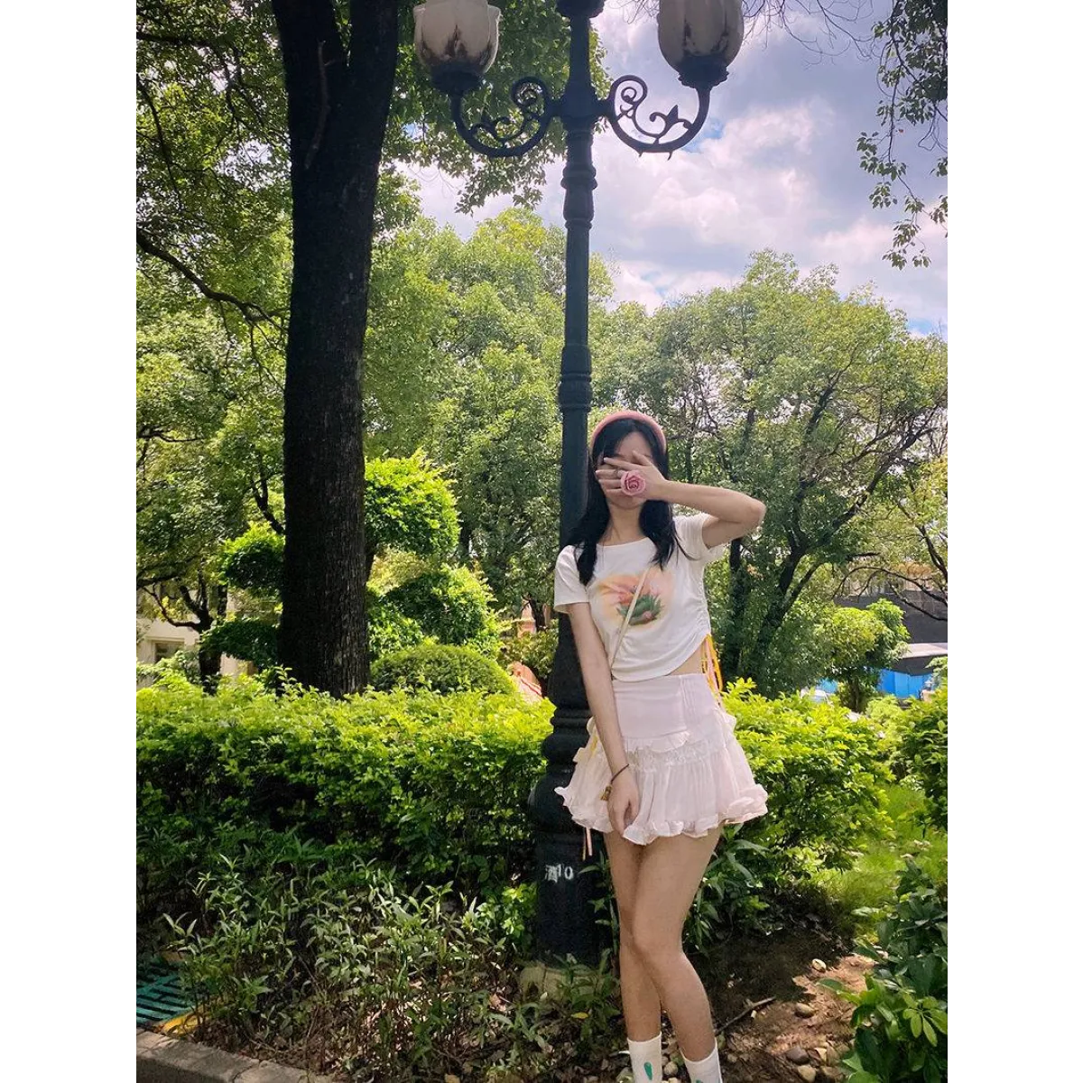 Angelic Lace Ruffle Mini Skirt - Bottoms - 15