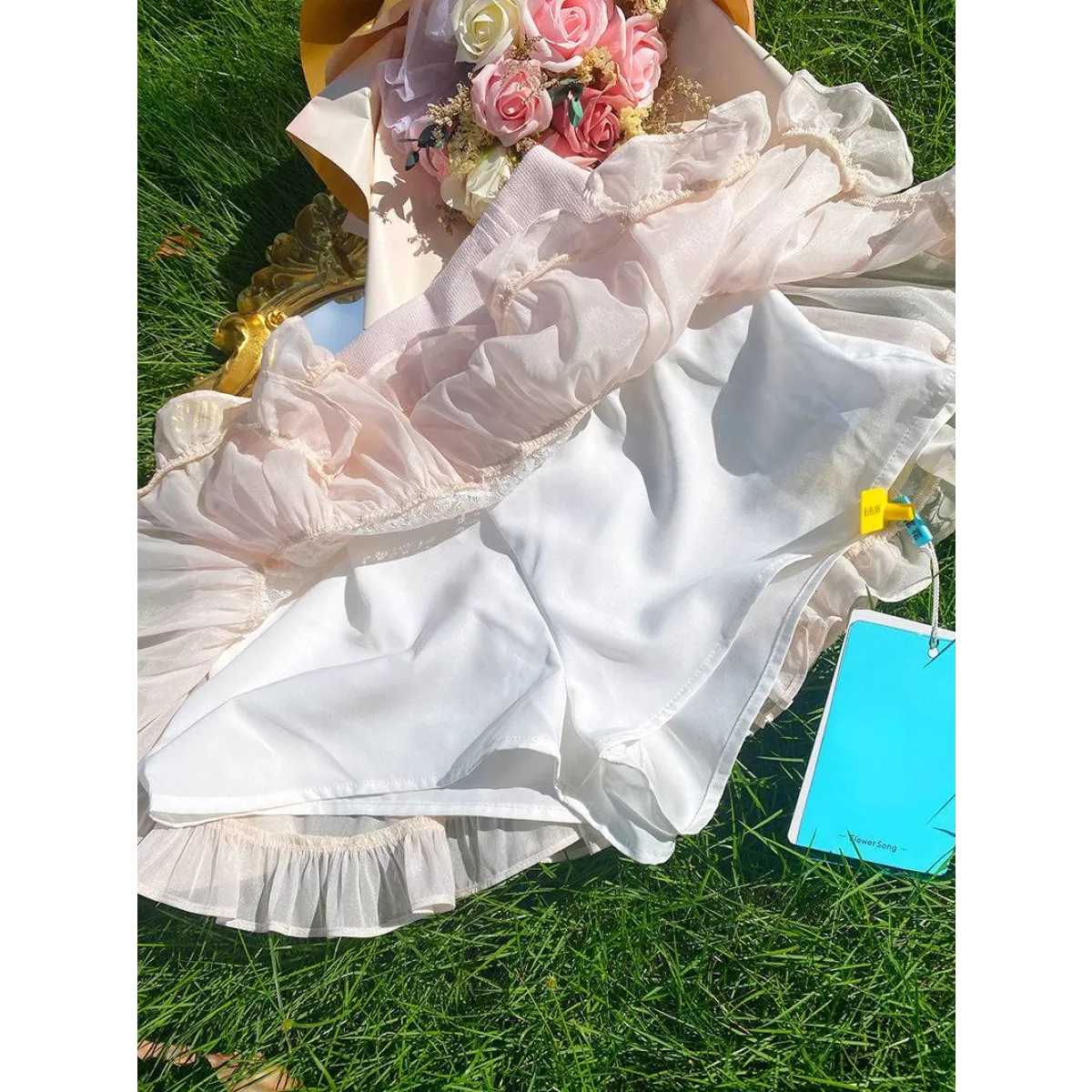 Angelic Lace Ruffle Mini Skirt - Bottoms - 17