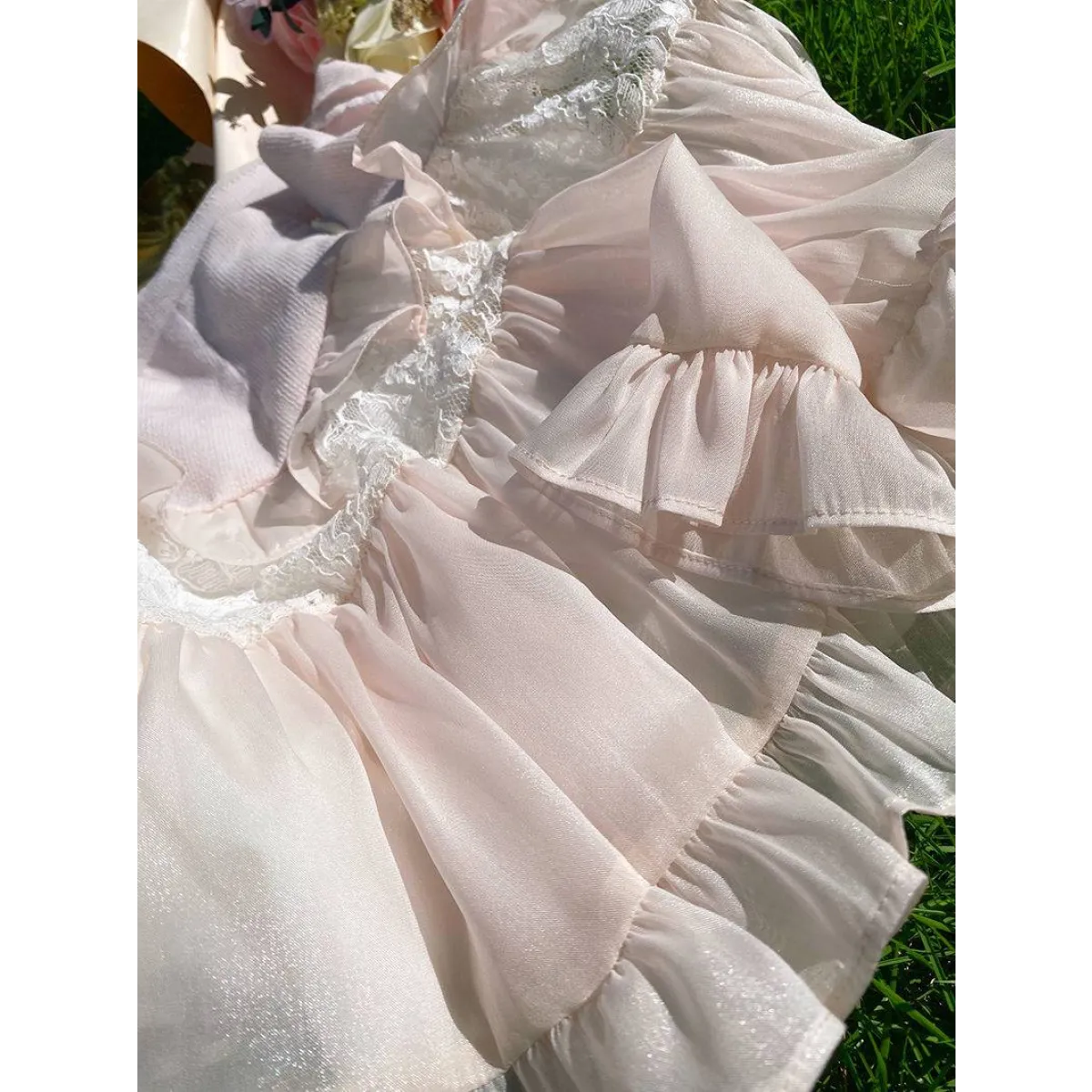 Angelic Lace Ruffle Mini Skirt - Bottoms - 20