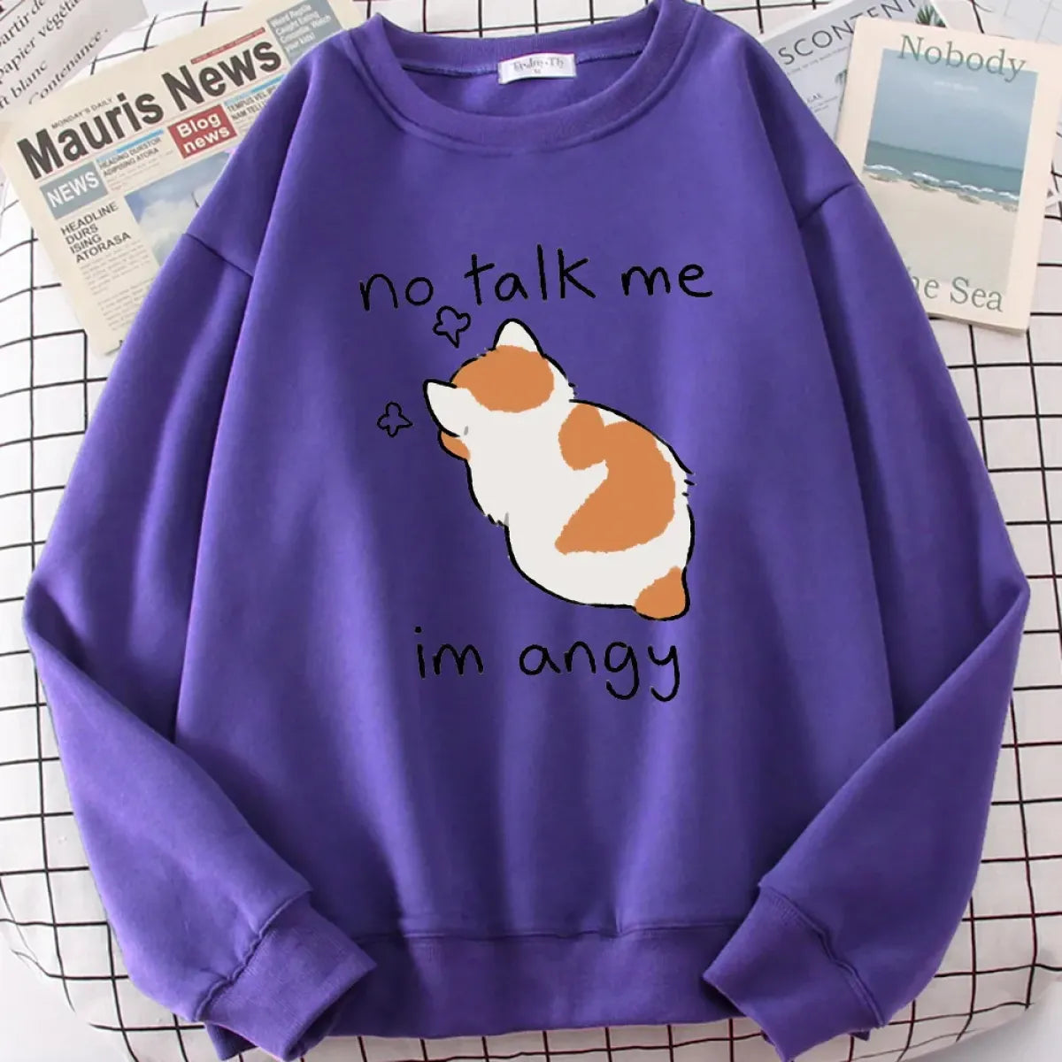 Kawaii ’Im Angy’ Cat Hoodie - Women’s Clothing & Accessories - 15