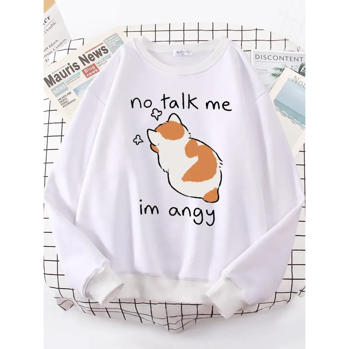 Kawaii ’Im Angy’ Cat Hoodie - Women’s Clothing & Accessories - 2