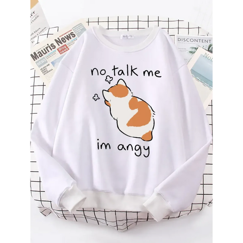 Kawaii ’Im Angy’ Cat Hoodie - Women’s Clothing & Accessories - 2