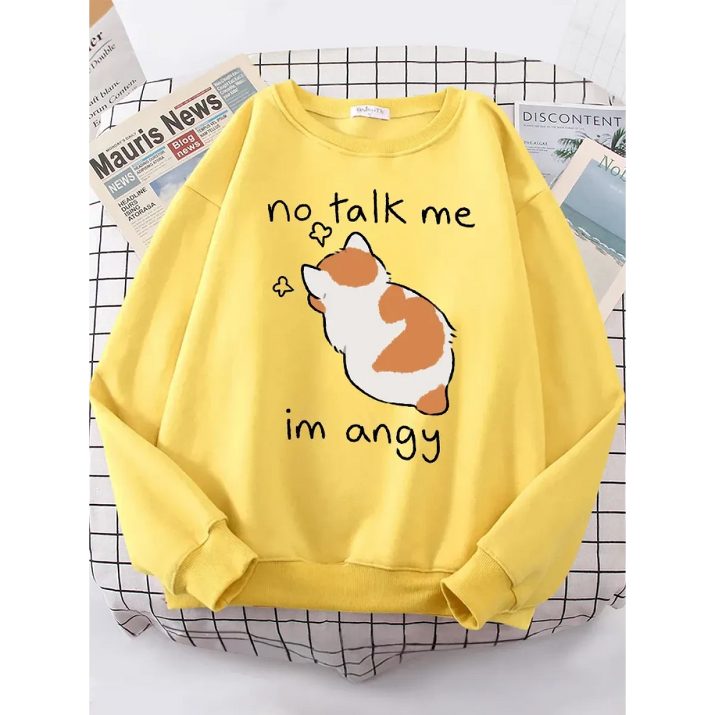 Kawaii ’Im Angy’ Cat Hoodie - Women’s Clothing & Accessories - 3