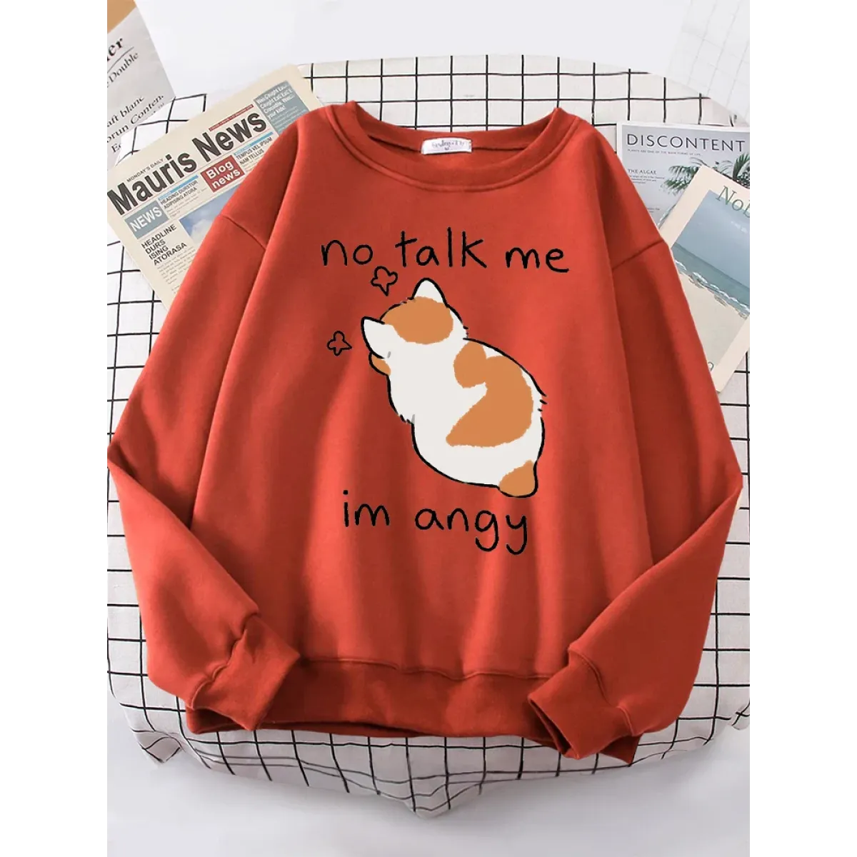 Kawaii ’Im Angy’ Cat Hoodie - Women’s Clothing & Accessories - 4