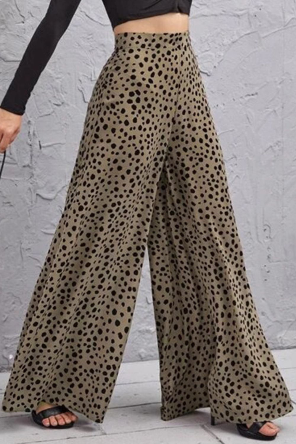 Animal Print High-Rise Culottes - Bottoms - Pants - 7 - 2024