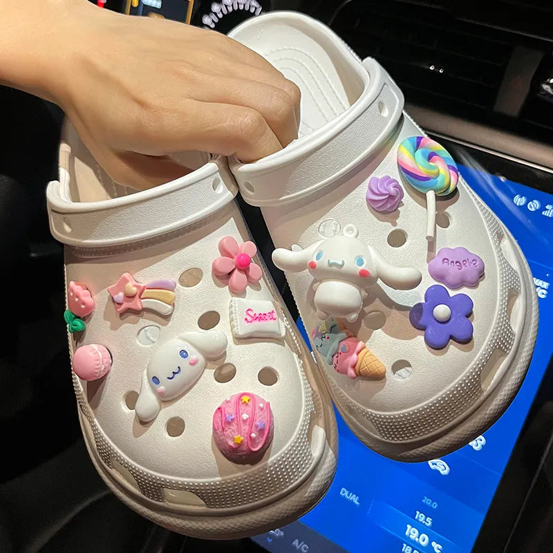 10pcs/set Sanrio Anime Kuromi Cinnamoroll Shoe Charms - Sweet - Anime - Decorative Stickers - 9 - 2024
