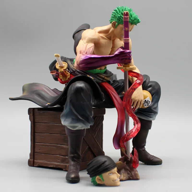 15cm Roronoa Zoro Figure with 2 Heads - One Piece PVC Statue - Anime - Action & Toy Figures - 2 - 2024