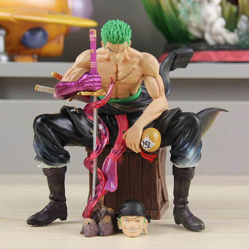 15cm Roronoa Zoro Figure with 2 Heads - One Piece PVC Statue - No Box / 15 CM - Anime - Action & Toy Figures - 8 - 2024