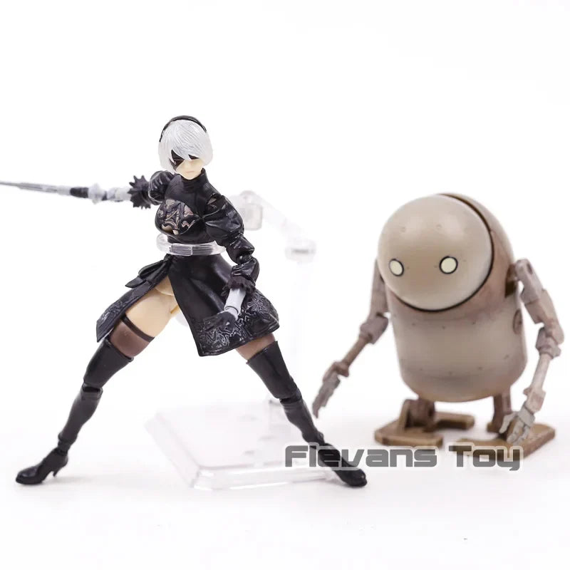 2B & Machine Lifeform - NieR Automata PVC Figure - Anime - Action & Toy Figures - 6 - 2024