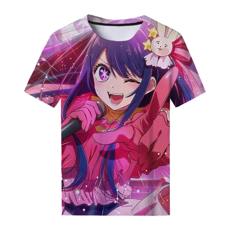 Oshi No Ko Anime 3D Print T-Shirt - Casual Oversized Harajuku Fashion Tee - ETF3D20231711M / S - T-Shirts - Shirts &