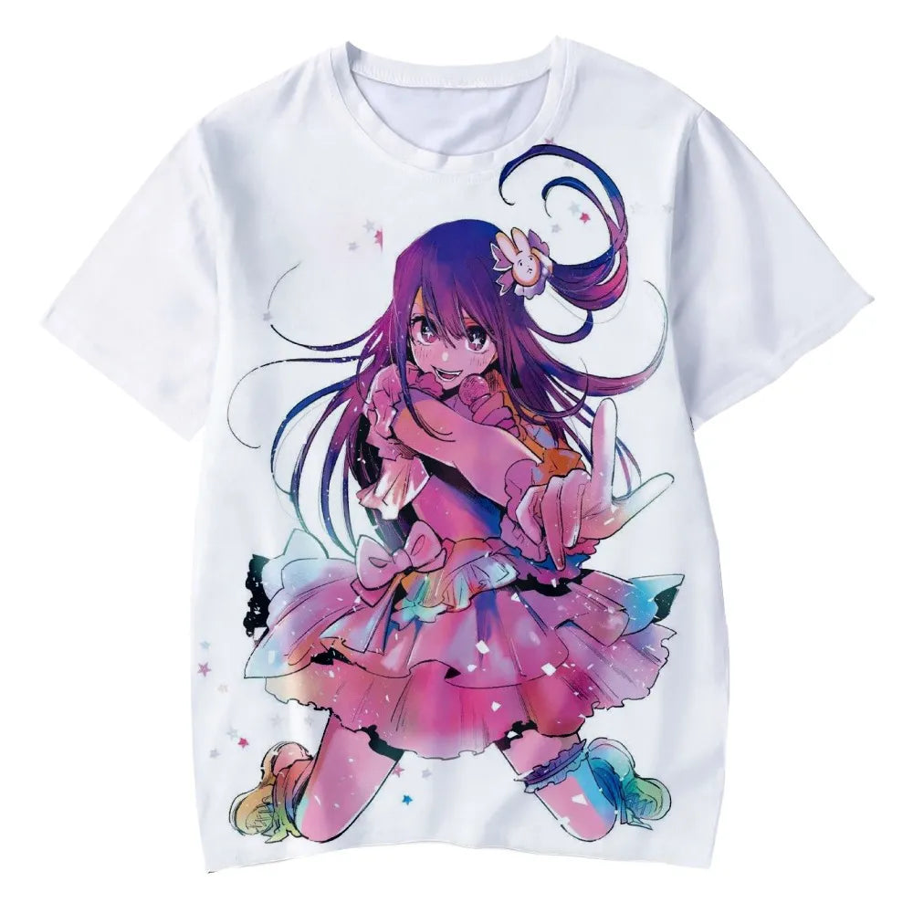 Oshi No Ko Anime 3D Print T-Shirt - Casual Oversized Harajuku Fashion Tee - ETF3D20231711S / S - T-Shirts - Shirts &