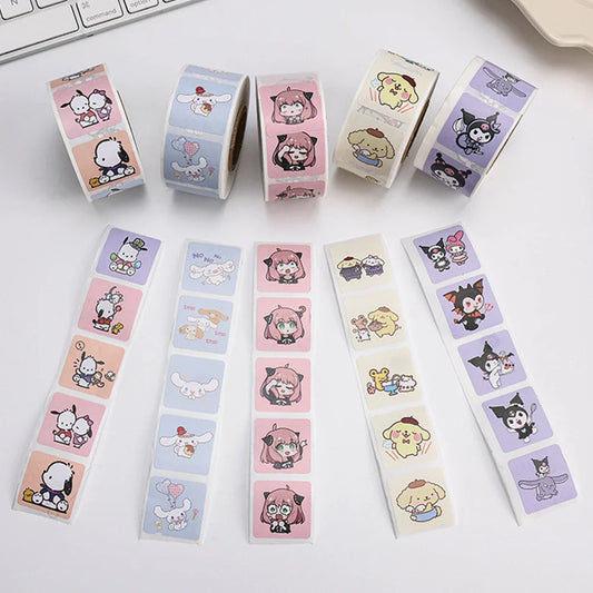 500PCS Cute Kuromi Pochacco My Melody Cartoon Stickers - Anime - Decorative Stickers - 2 - 2024
