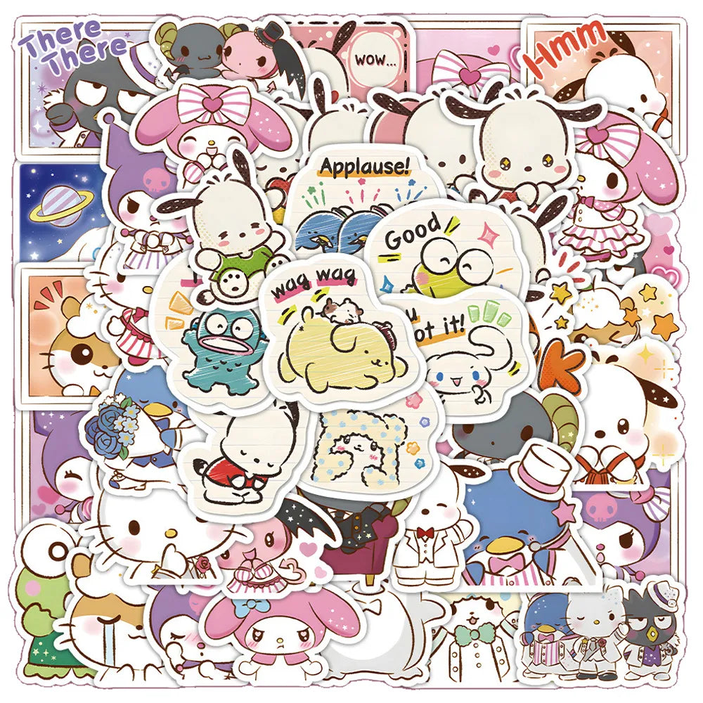50pcs Sanrio Cartoon Stickers - Hello Kitty Kuromi My Melody - Style 21 - Anime - Decorative Stickers - 27 - 2024
