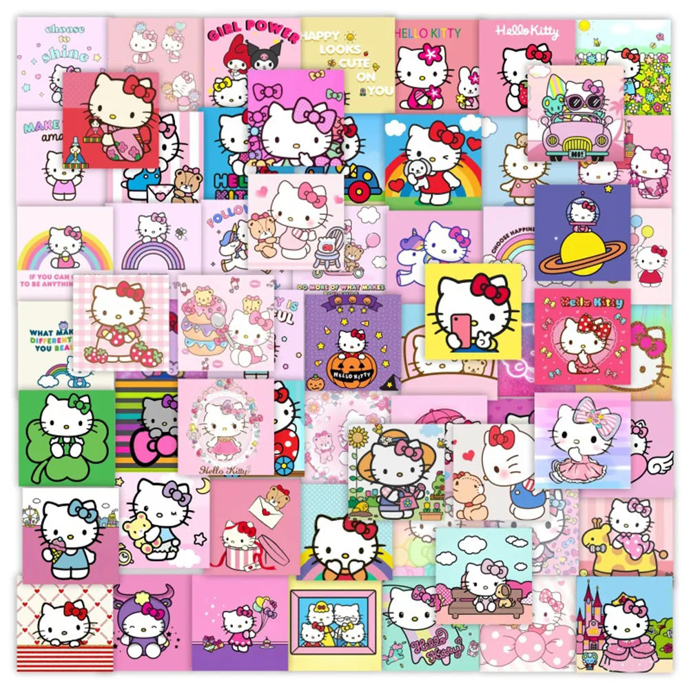 50pcs Sanrio Cartoon Stickers - Hello Kitty Kuromi My Melody - Anime - Decorative Stickers - 4 - 2024