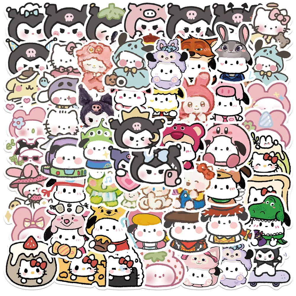 50pcs Sanrio Cartoon Stickers - Hello Kitty Kuromi My Melody - Style 22 - Anime - Decorative Stickers - 28 - 2024