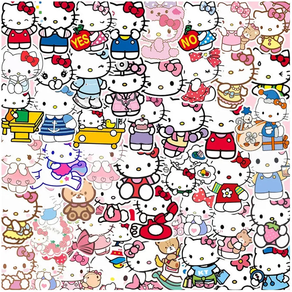 50pcs Sanrio Cartoon Stickers - Hello Kitty Kuromi My Melody - Style 19 - Anime - Decorative Stickers - 25 - 2024