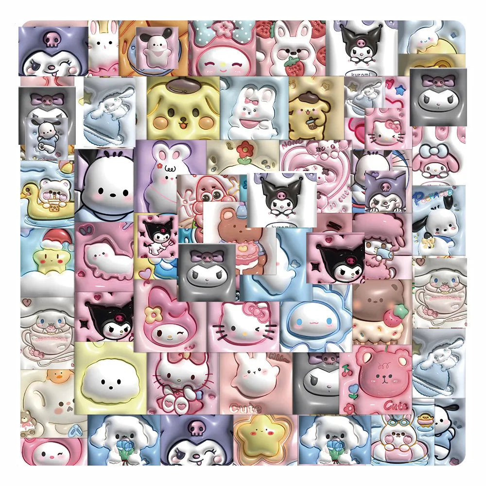 50pcs Sanrio Cartoon Stickers - Hello Kitty Kuromi My Melody - Style 12 - Anime - Decorative Stickers - 18 - 2024