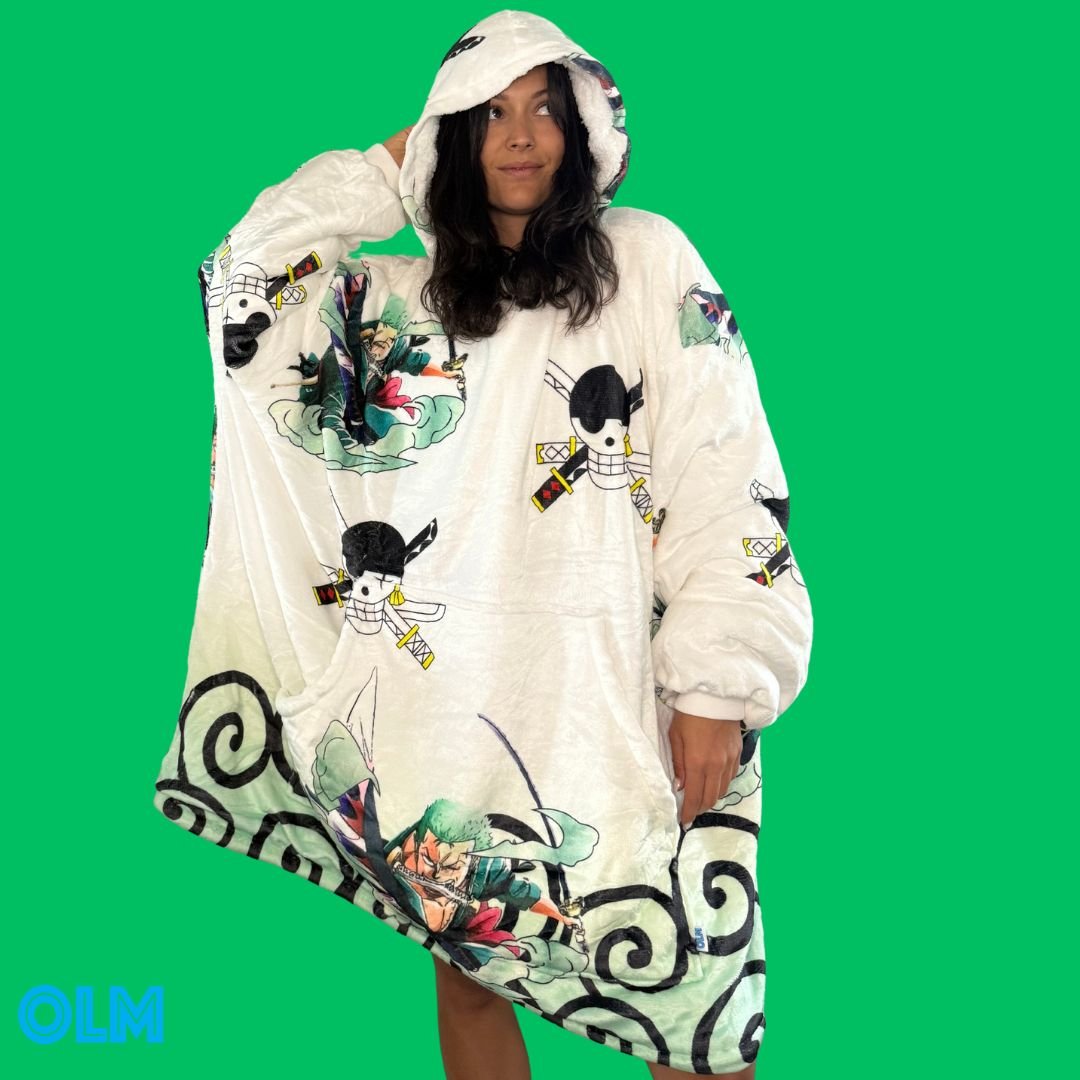 Zoro One Piece Sherpa Wearable Blanket Hoodie