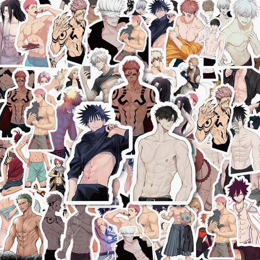 Cartoon Anime Muscle Man DIY Graffiti Stickers Pack - 10pcs Random - Anime - Decorative Stickers - 1 - 2024