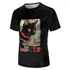 Anime Cat Ramen Graphic T-Shirt - T-Shirts - T-Shirt - 3