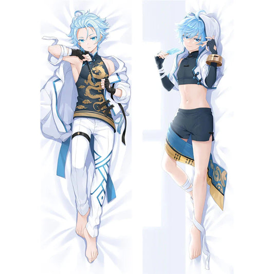 Chongyun Genshin Impact Dakimakura - Custom Printed Anime Pillow Case - 22021-1 / 34x100cm Peachskin - Anime - Clothing