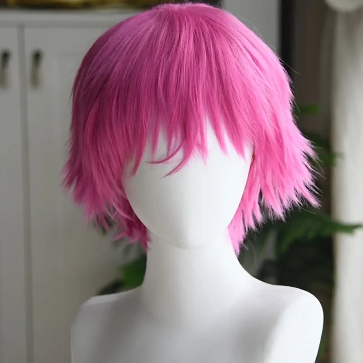 Saiki Kusuo Cosplay Wig – Pink Wig with Hairpins & Green Glasses Set - Anime - Cosplay - 2