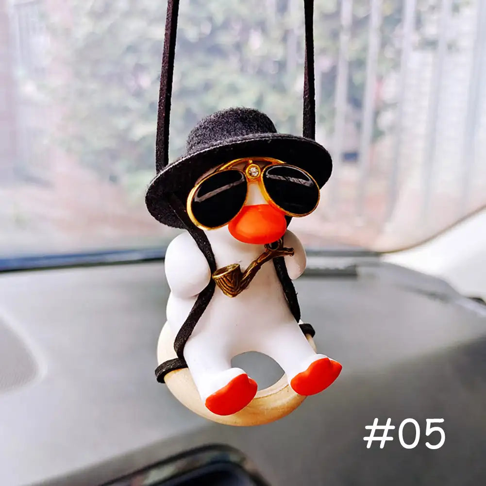 Cute Anime Cowboy Duck Car Pendant - Black Pipe Duck - Anime - Charms & Pendants - 11 - 2024