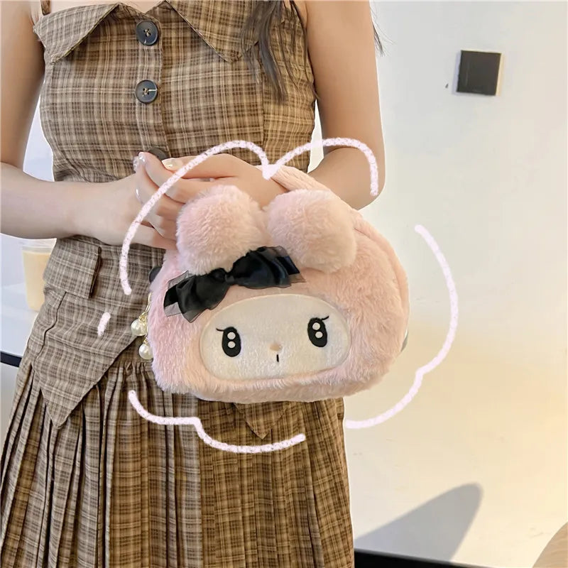 Cute Sanrio Kuromi Plush Makeup Bag - Anime - Luggage & Bags - 4 - 2024