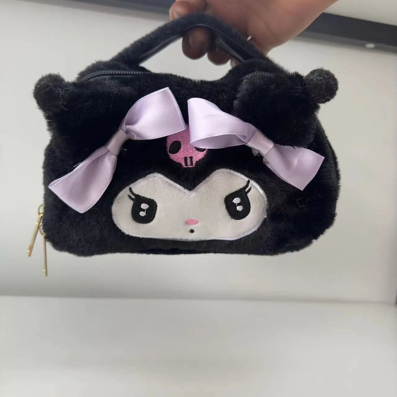 Cute Sanrio Kuromi Plush Makeup Bag - Kuromi - Anime - Luggage & Bags - 7 - 2024
