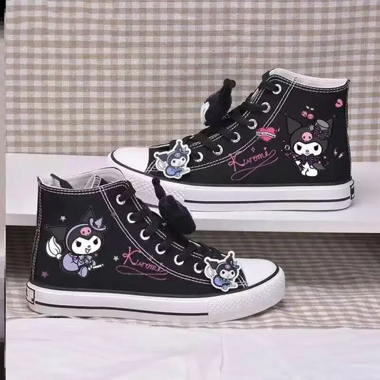 Anime Flats - Kuromi & My Melody Print Canvas Sneakers - 7 / 35 - Anime - Shoes - 1 - 2024