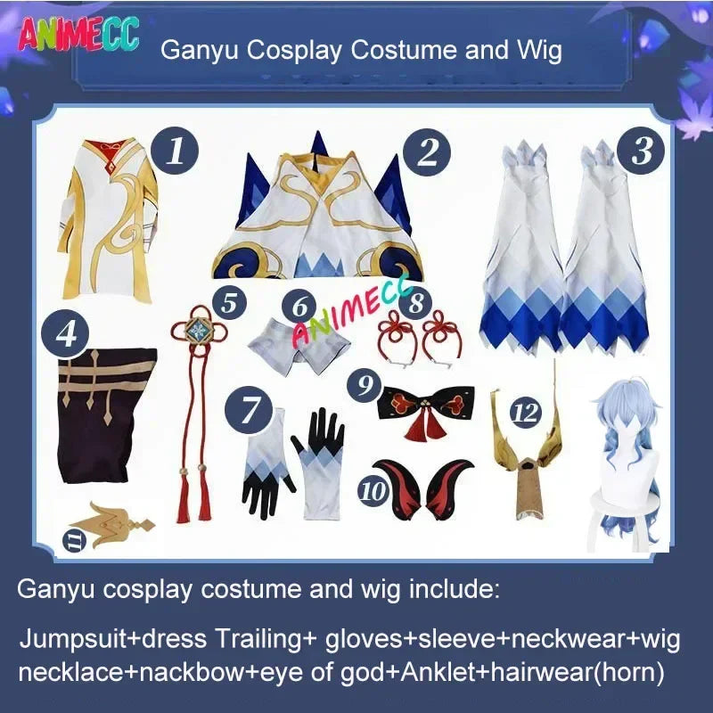Genshin Impact Ganyu Cosplay Costume - Costume and wig / S / Genshin Impact - Anime - Costumes - 9 - 2024